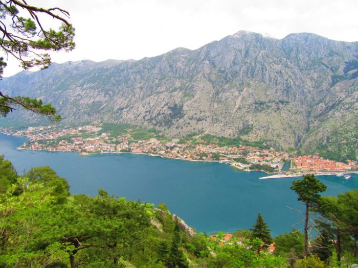 View of Kotor on the way to Fort Vrmac