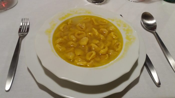 Tortellini en brodo from Hosteria Giusti