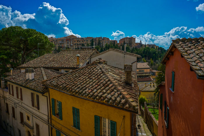 The view from our room in Perugia