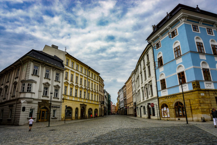 Beautiful streets in Olomouc, Czechia