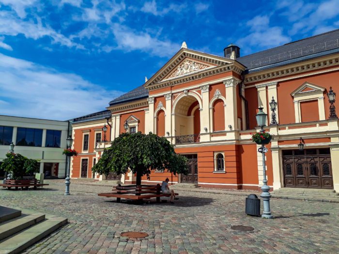 The main square in Klaipeda's Old Town