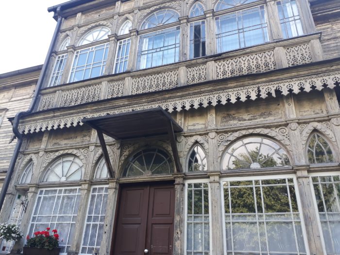 wooden houses in central Liepaja