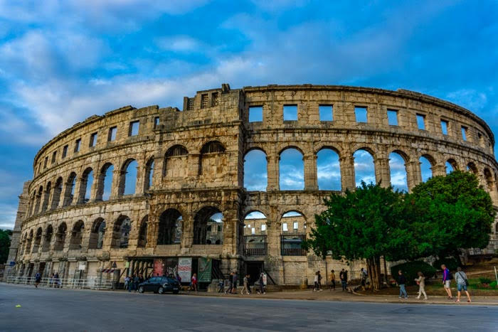 The imposing Pula Arena