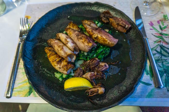 Delicious squid from Kantina