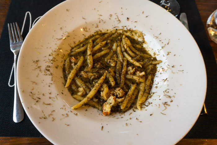 Pljukanci pasta with truffles from Restoran Istra