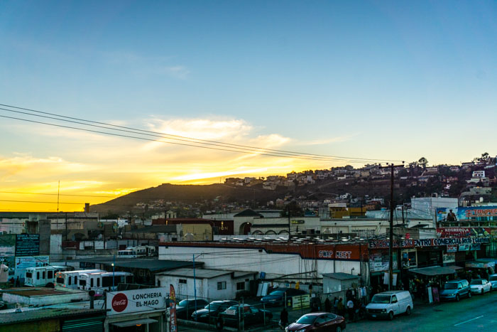 Sunset over Ensenada from Alta Baja Cervecería