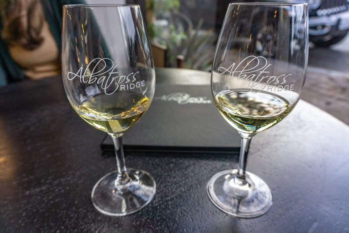 Wine tasting at Albatross Ridge