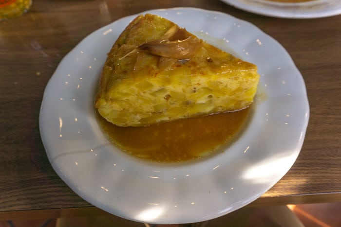 Delicious tortilla with whisky sauce from Casa Martín