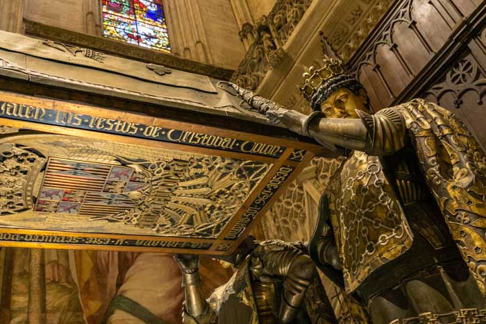The tomb of Christopher Columbus in the Catedral de Sevilla