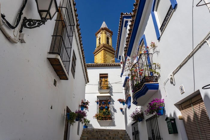 The charming streets of Estepona, Spain