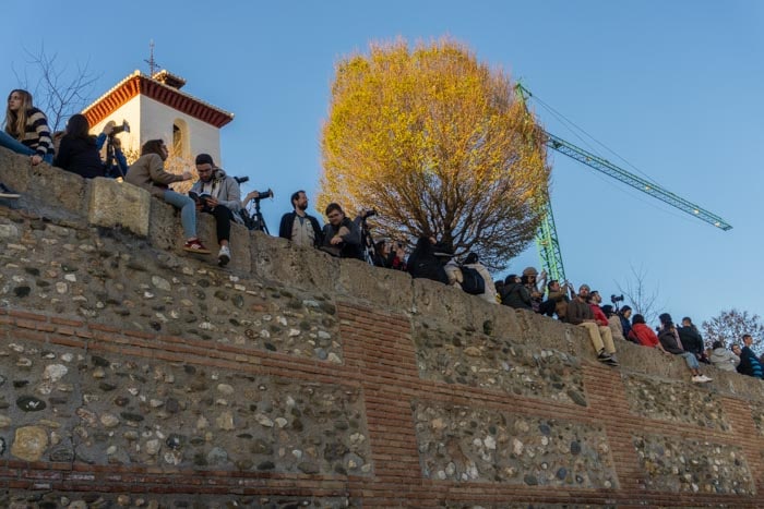 Tourist crowds at Mirador de San Nicolas