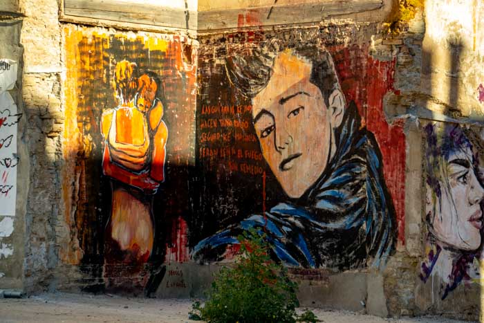 Street art opposite the Roman Forum