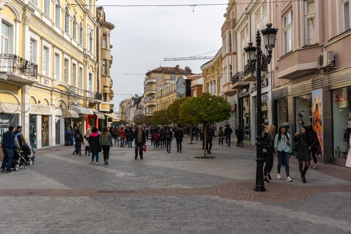 Knyaz Alexander I is Plovdiv's main pedestrian street