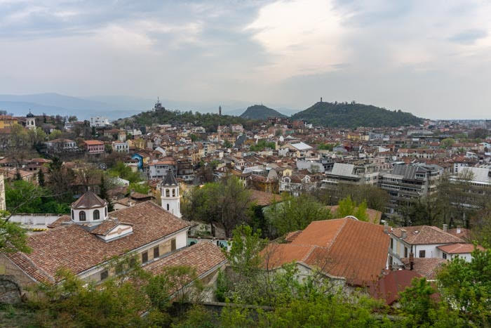 The view of Plovdiv from Nebet Tepe