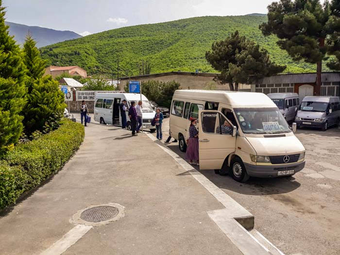 Marshrutky in Sheki, Azerbaijan