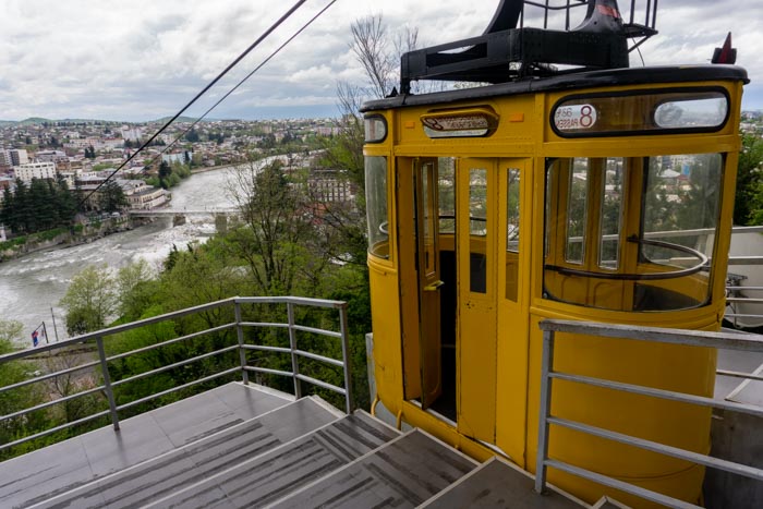 The cable car across the Rioni River