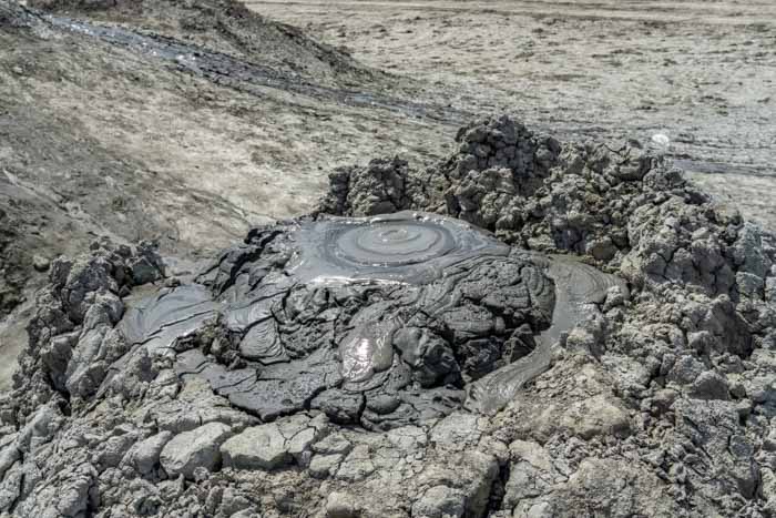 Mud volcanoes outside of Baku, Azerbaijan