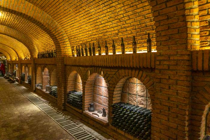 The wine cave at Khareba Winery