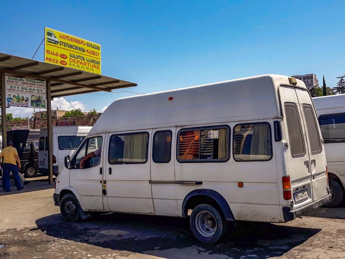 Marshrutka going to Kazbegi
