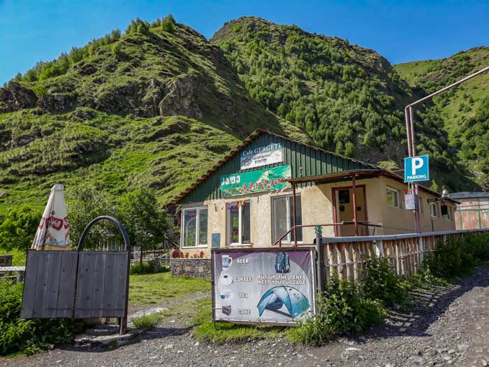 Gergeti Summer Cafe - Start of the Trail!