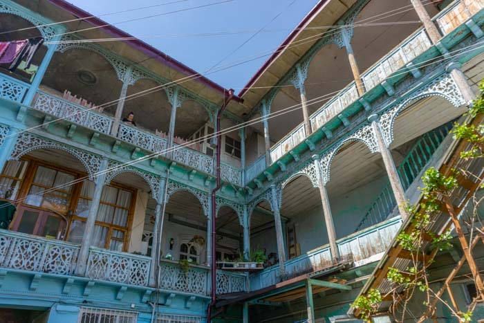 Traditional balconies in the Old Town of Tbilisi