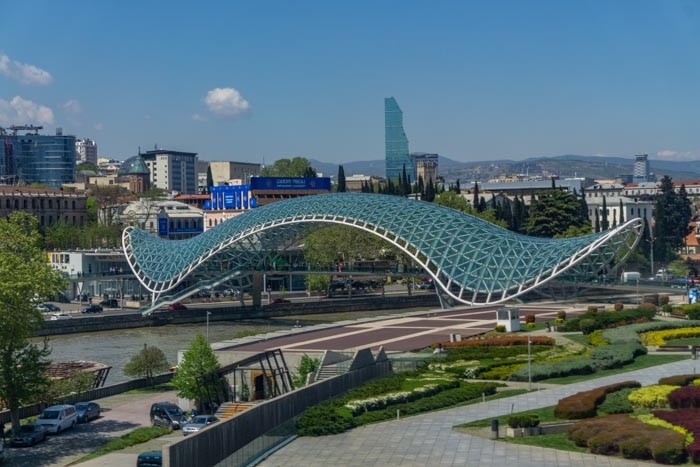 The bridge of peace in tbilisi