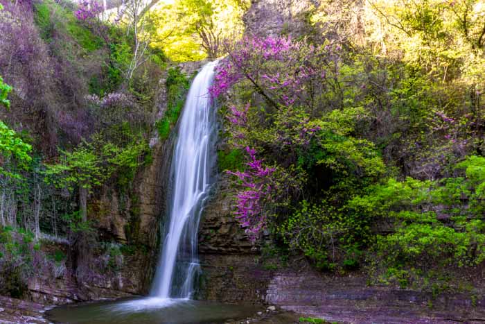 The waterfall in the Tbilisi Botanic Garden