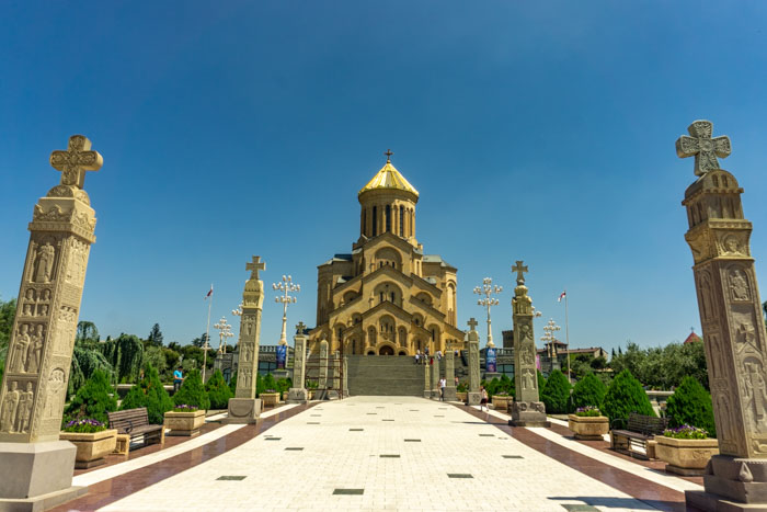 The impressive Holy Trinity Cathedral of Tbilisi
