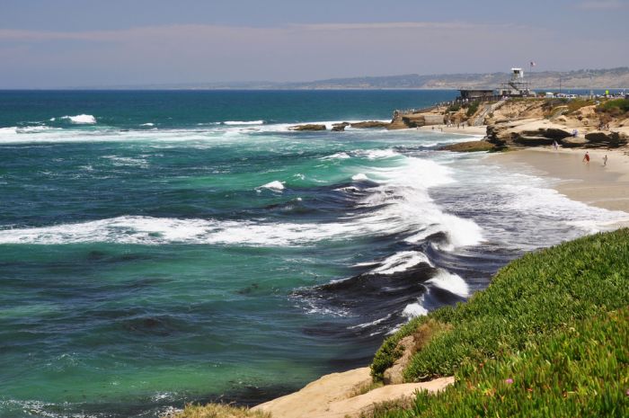 The coastline in La Jolla
