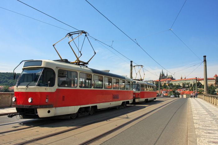 tram in prague