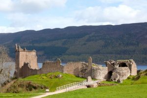 Urquhart Castle on the banks of Loch Ness