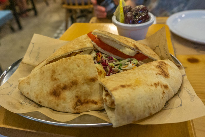 Delicious Halloumi Pita from Piatsa Gourounaki