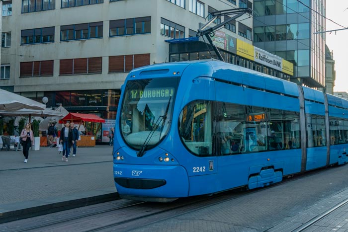Trams are a great way to get around in Zagreb