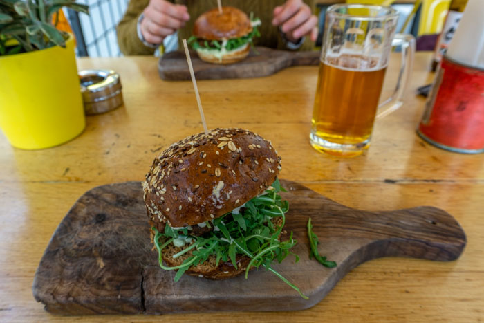 Veggie Burger & Beer from Submarine Burger
