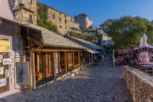 Mostar Old Town is quieter in the evening