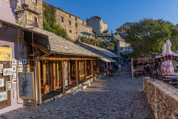 Mostar Old Town is quieter in the evening