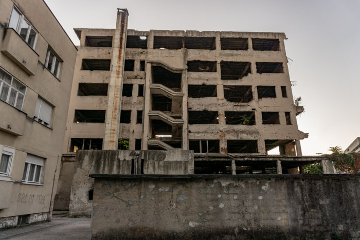 Bombed buildings Mostar