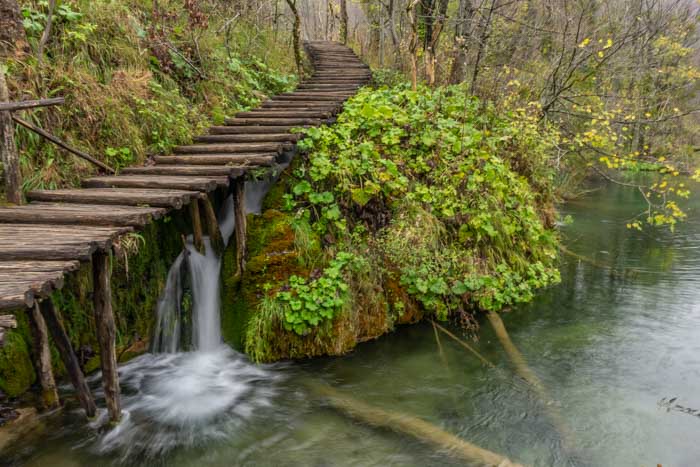 Small waterfall in Plitvice Lakes