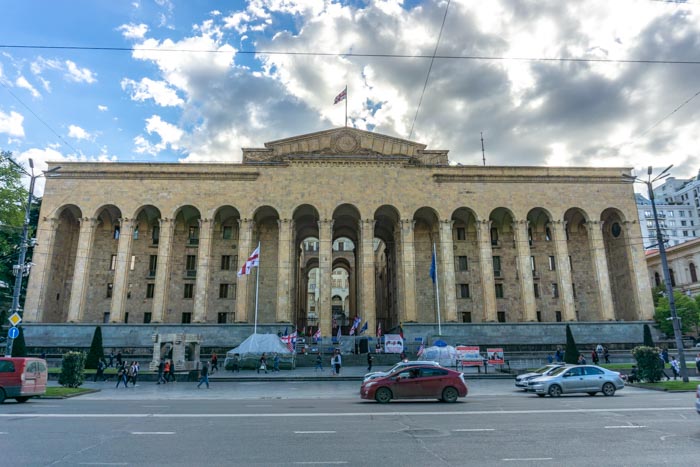 Georgian Parliament on Rustaveli Avenue