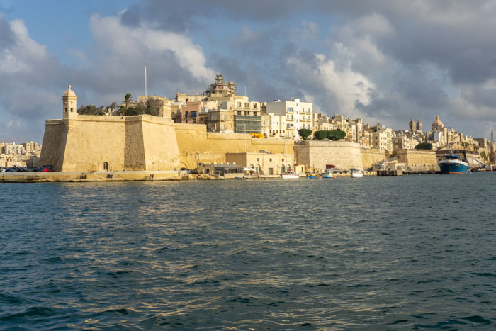 view of the Three Cities from the City Walls