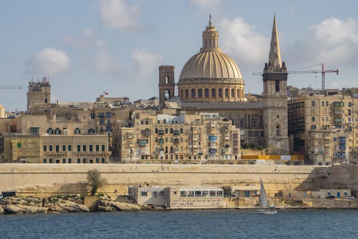 View of Valetta from Sliema Harbour