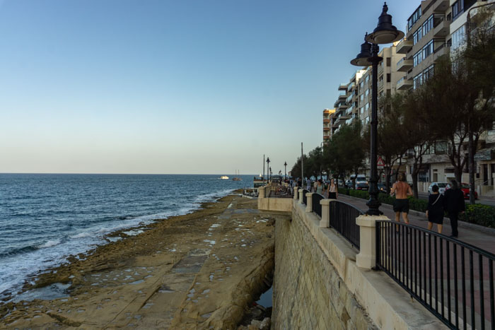 Walking along the promenade is one of the top things to do in Sliema, Malta