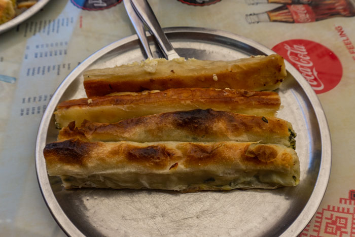 Burek sold by the kilo