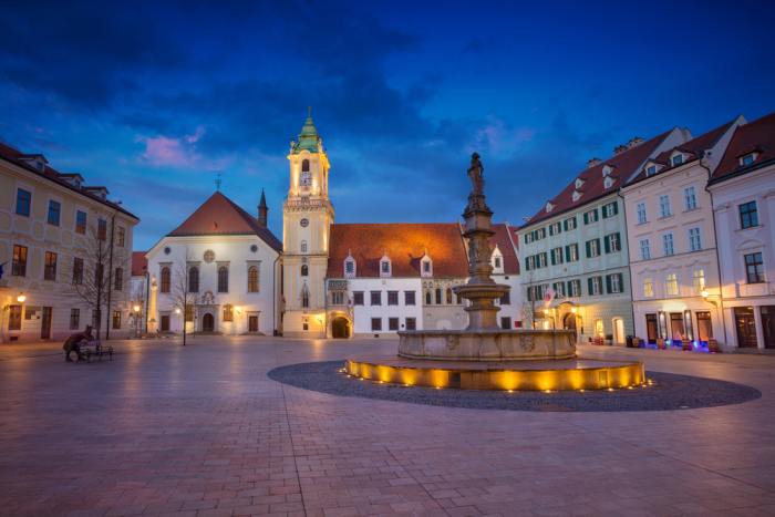 The Main Square in Bratislava