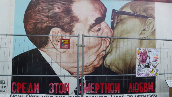 Mural on the East Side Gallery in Berlin
