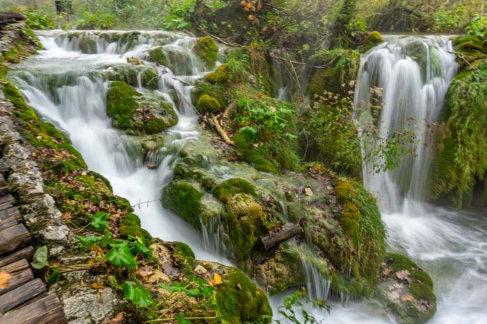 Passing a waterfall on Route C in the Lower Lakes