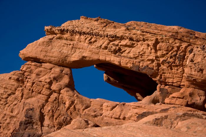 The Valley of Fire Arch - a great first stop on the Las Vegas to Salt Lake City drive