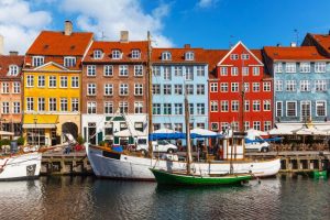 Colourful buildings on Copenhagen's harbour