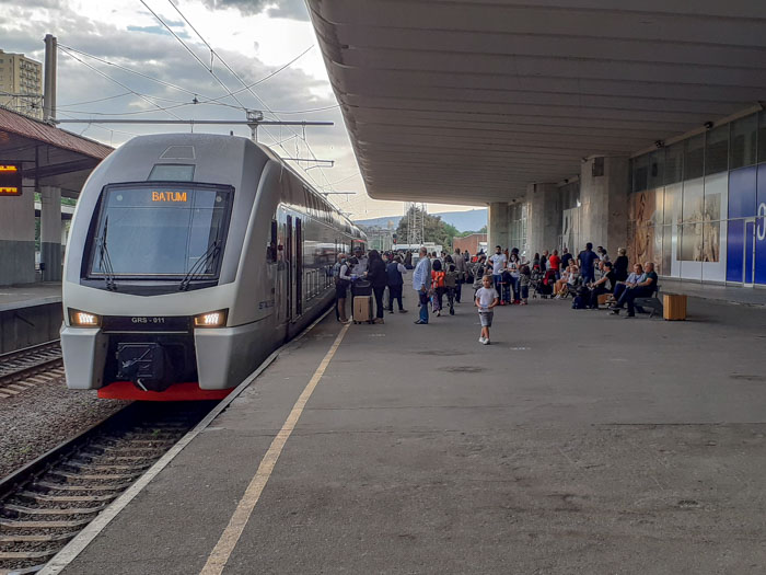 Waiting from the Tbilisi to Batumi train