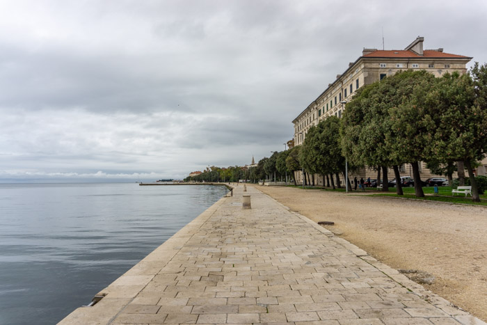 Walk along the harbour on your one day in Zadar - even if its cloudy!